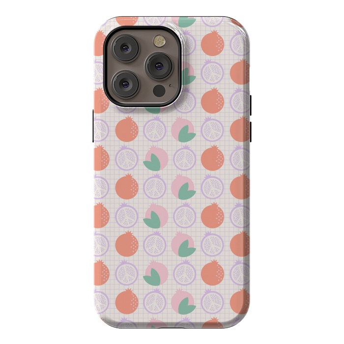iPhone 14 Pro max StrongFit Pastels Peaceful Pomegranate by ArtPrInk