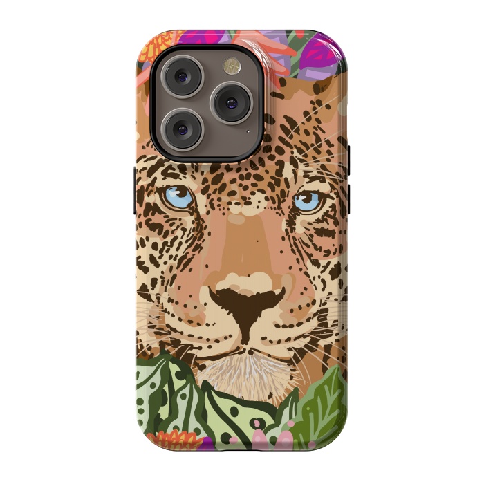 iPhone 14 Pro StrongFit Peek A Boo Leopard by Uma Prabhakar Gokhale