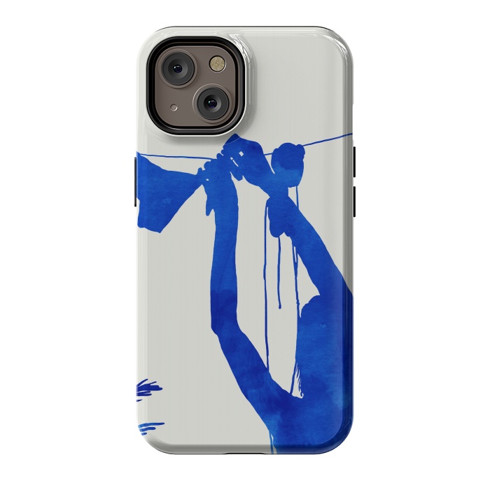 iPhone 14 StrongFit Blue Nude Vacay Matisse by Uma Prabhakar Gokhale