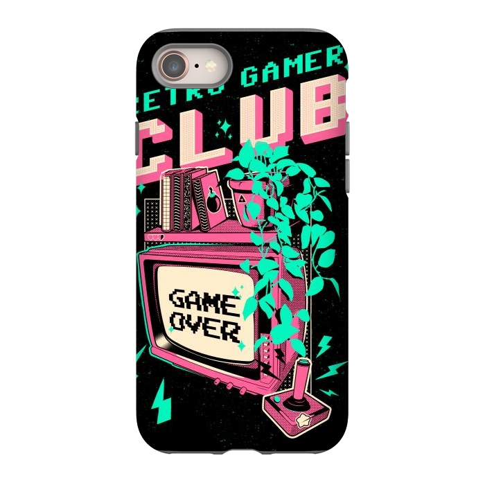 iPhone 8 StrongFit Retro Gamer Club  by Ilustrata