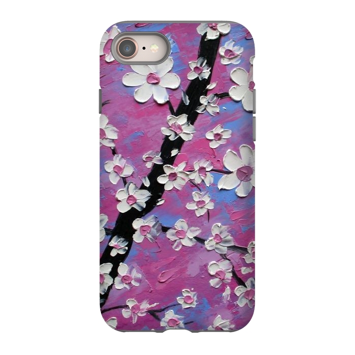 iPhone 8 StrongFit Cherry blossoms oil art original by ArtKingdom7