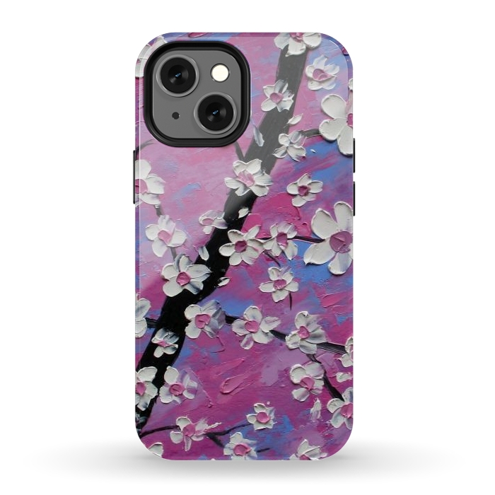 iPhone 13 mini StrongFit Cherry blossoms oil art original by ArtKingdom7