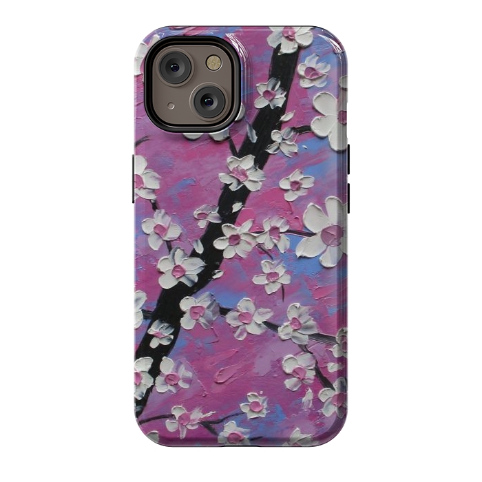 iPhone 14 StrongFit Cherry blossoms oil art original by ArtKingdom7