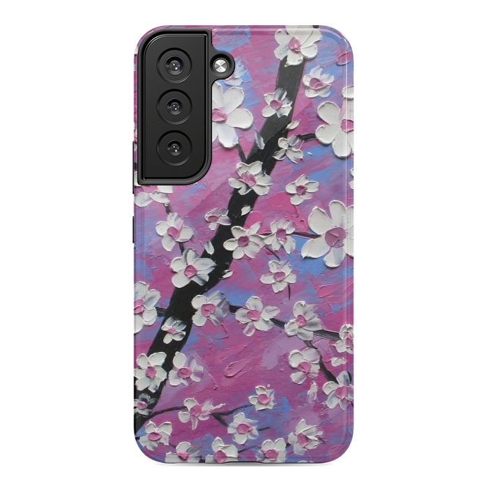 Galaxy S22 StrongFit Cherry blossoms oil art original by ArtKingdom7