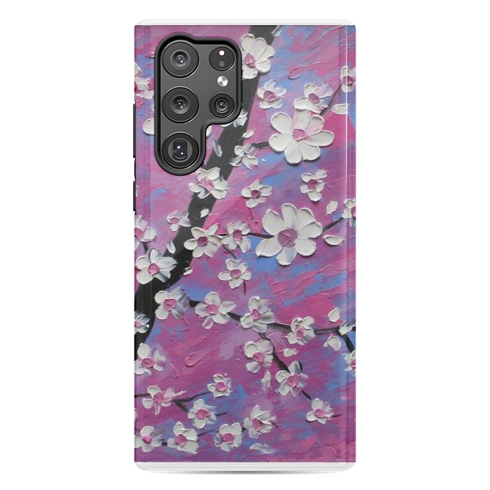 Galaxy S22 Ultra StrongFit Cherry blossoms oil art original by ArtKingdom7