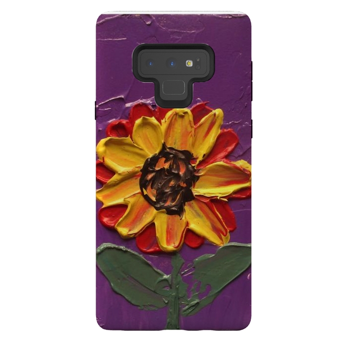 Galaxy Note 9 StrongFit Sunflower acrylic painting by ArtKingdom7