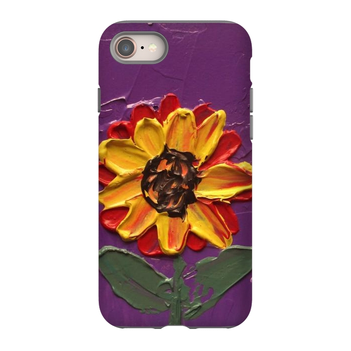 iPhone SE StrongFit Sunflower acrylic painting by ArtKingdom7