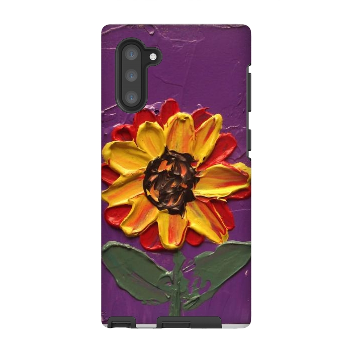 Galaxy Note 10 StrongFit Sunflower acrylic painting by ArtKingdom7