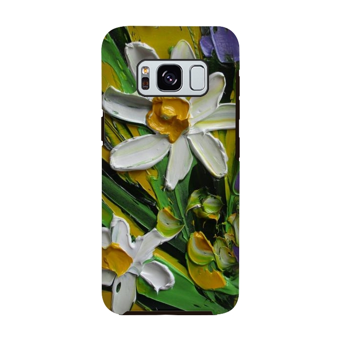 Galaxy S8 StrongFit Impasto flowers oil art original by ArtKingdom7