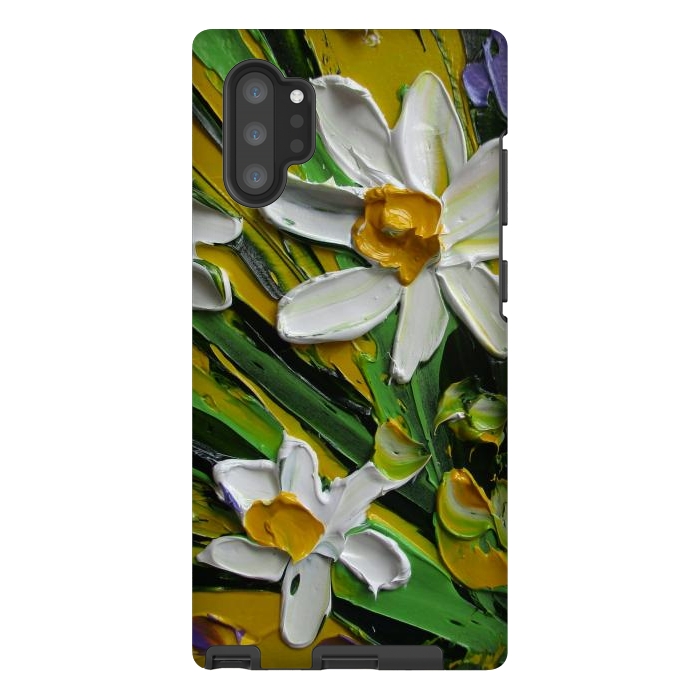 Galaxy Note 10 plus StrongFit Impasto flowers oil art original by ArtKingdom7