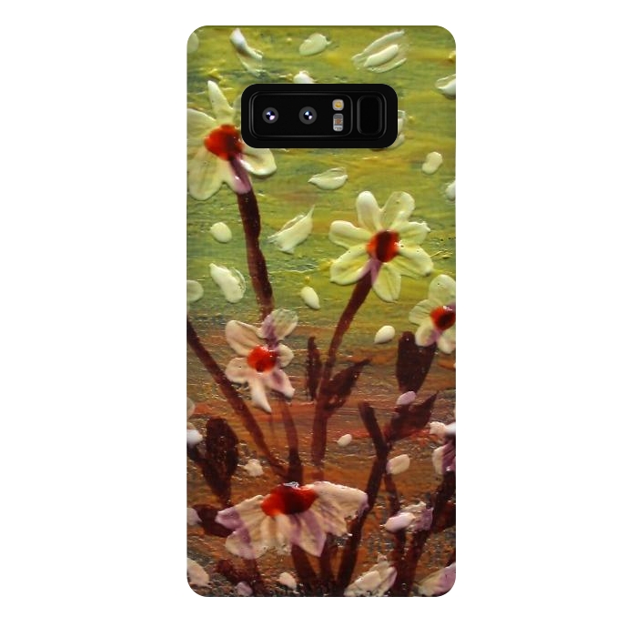 Galaxy Note 8 StrongFit Daisies stained glass art original acrylic by ArtKingdom7