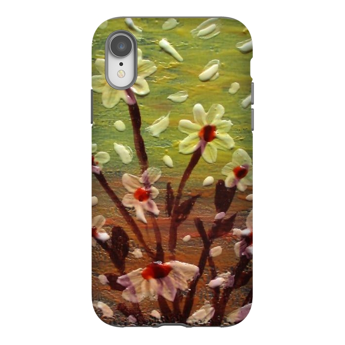 iPhone Xr StrongFit Daisies stained glass art original acrylic by ArtKingdom7