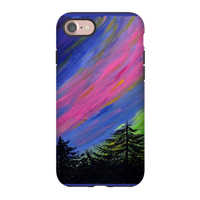 iPhone 7 StrongFit Aurora Borealis oil painting by ArtKingdom7