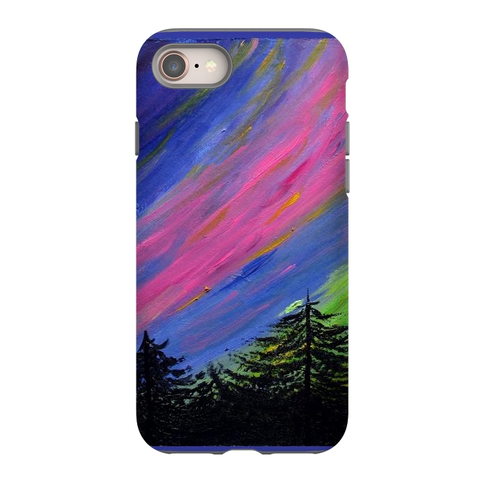 iPhone 8 StrongFit Aurora Borealis oil painting by ArtKingdom7