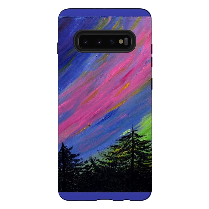 Galaxy S10 plus StrongFit Aurora Borealis oil painting by ArtKingdom7