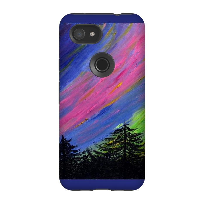Pixel 3A StrongFit Aurora Borealis oil painting by ArtKingdom7