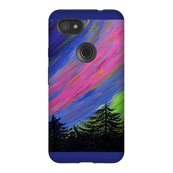 Pixel 3AXL StrongFit Aurora Borealis oil painting by ArtKingdom7