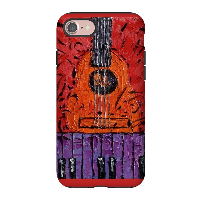 iPhone 7 StrongFit Guitar oil painting,  palette knife art by ArtKingdom7