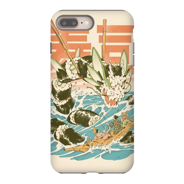 iPhone 7 plus StrongFit Cucumber Sushi Dragon by Ilustrata