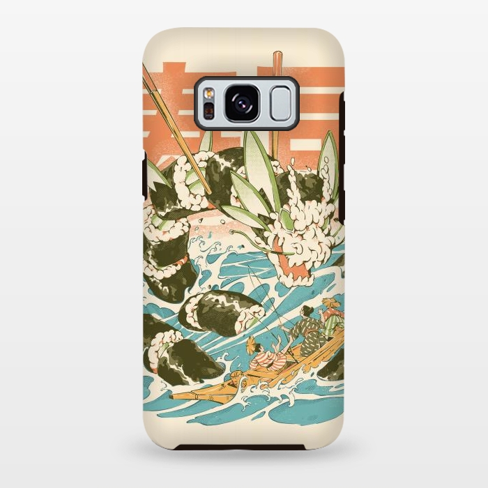 Galaxy S8 plus StrongFit Cucumber Sushi Dragon by Ilustrata
