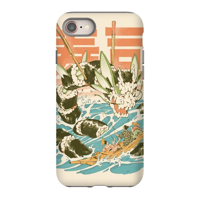 iPhone SE StrongFit Cucumber Sushi Dragon by Ilustrata