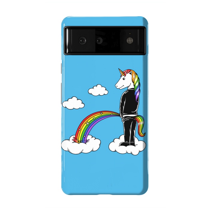 Pixel 6 StrongFit Unicorn Rainbow Blue by Coffee Man