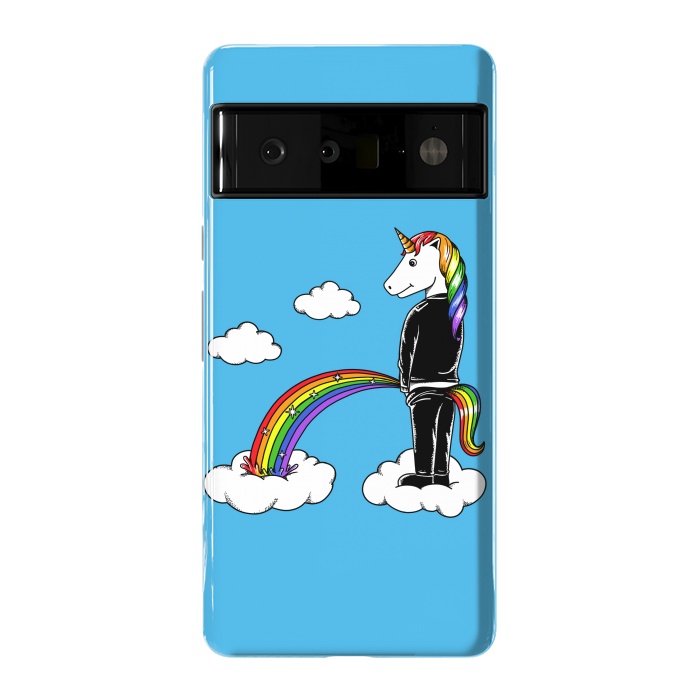 Pixel 6 Pro StrongFit Unicorn Rainbow Blue by Coffee Man