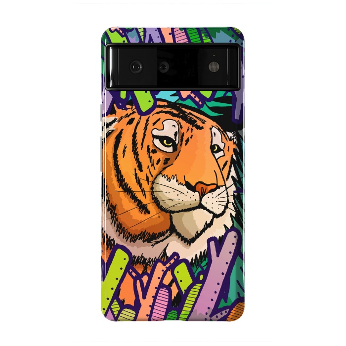 Pixel 6 StrongFit Tiger in the undergrowth  by Steve Wade (Swade)