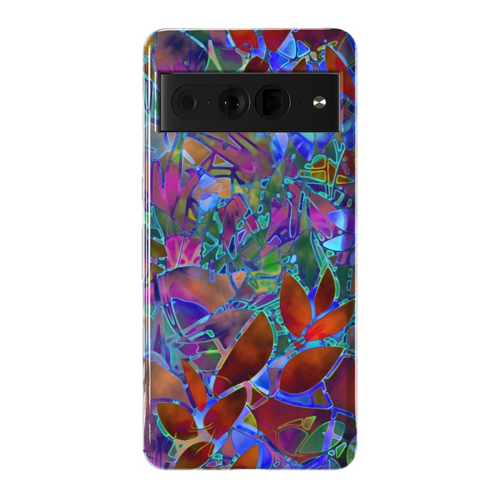 Pixel 7 Pro StrongFit Floral Abstract Stained Glass G174 by Medusa GraphicArt