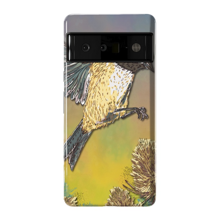 Pixel 6 Pro StrongFit Harvest Mouse and Teasels by Lotti Brown
