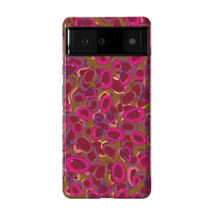 Pixel 6 StrongFit Bold Circles - Red & Pink by Lotti Brown