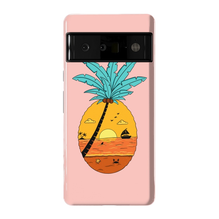 Pixel 6 Pro StrongFit Pineapple Nature pink by Coffee Man