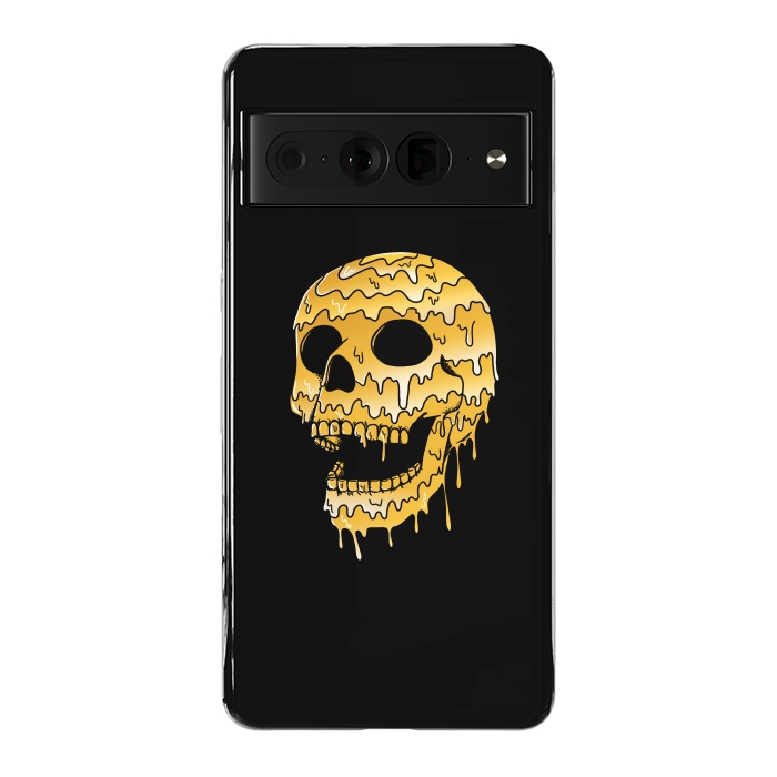 Pixel 7 Pro StrongFit Gold Skull by Coffee Man