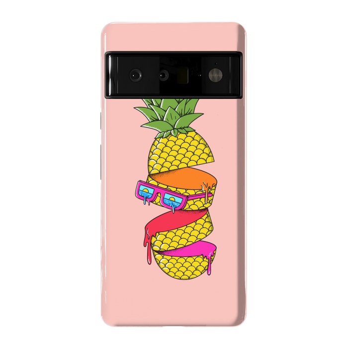 Pixel 6 Pro StrongFit Pineapple Colors Pink by Coffee Man