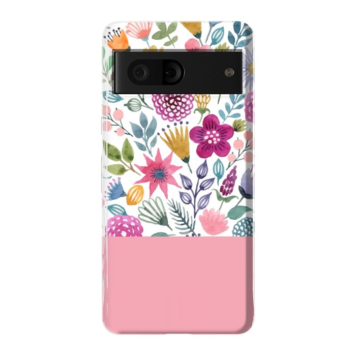 Pixel 7 StrongFit watercolor flowers for summer by ArtsCase