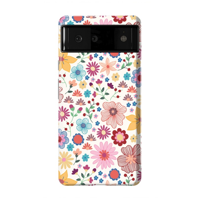 Pixel 6 StrongFit Springtime Wild Bloom by TracyLucy Designs