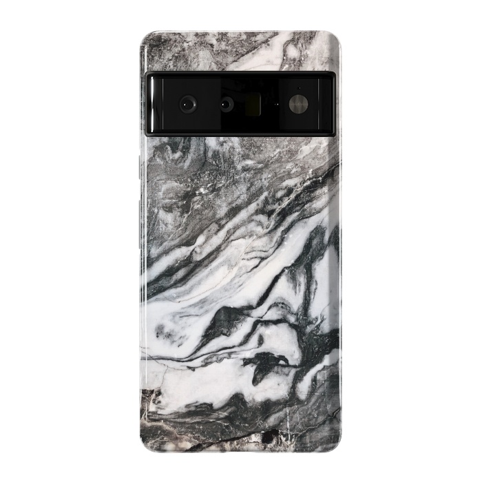 Pixel 6 Pro StrongFit White and black Marble by Winston