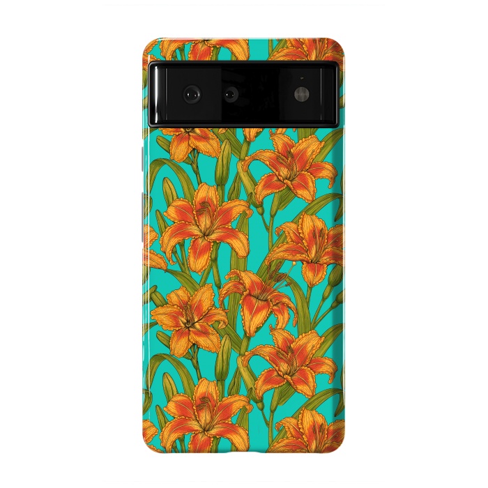 Pixel 6 StrongFit Tawny daylily flowers  by Katerina Kirilova