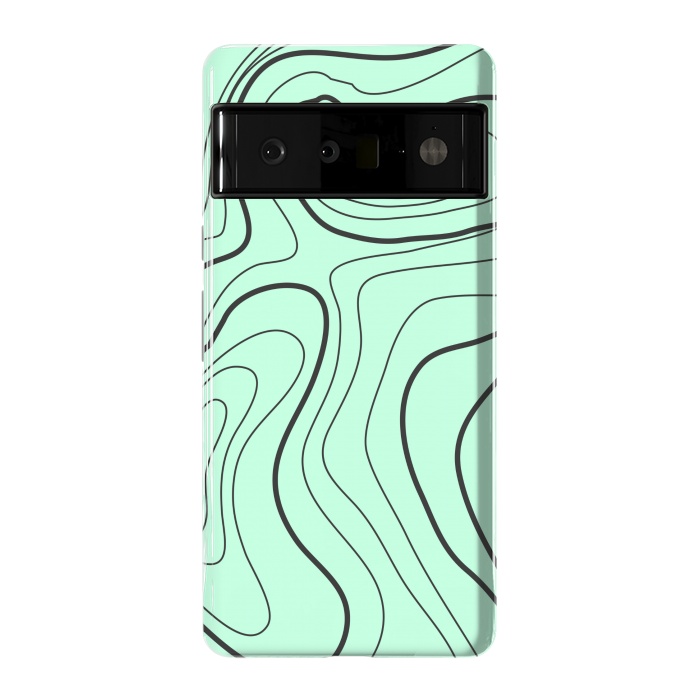 Pixel 6 Pro StrongFit green abstract lines 2 by MALLIKA
