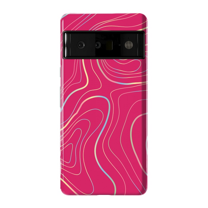 Pixel 6 Pro StrongFit pink golden lines by MALLIKA