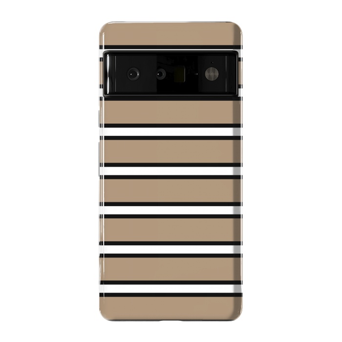Pixel 6 Pro StrongFit Khaki Contrast Stripes by TMSarts