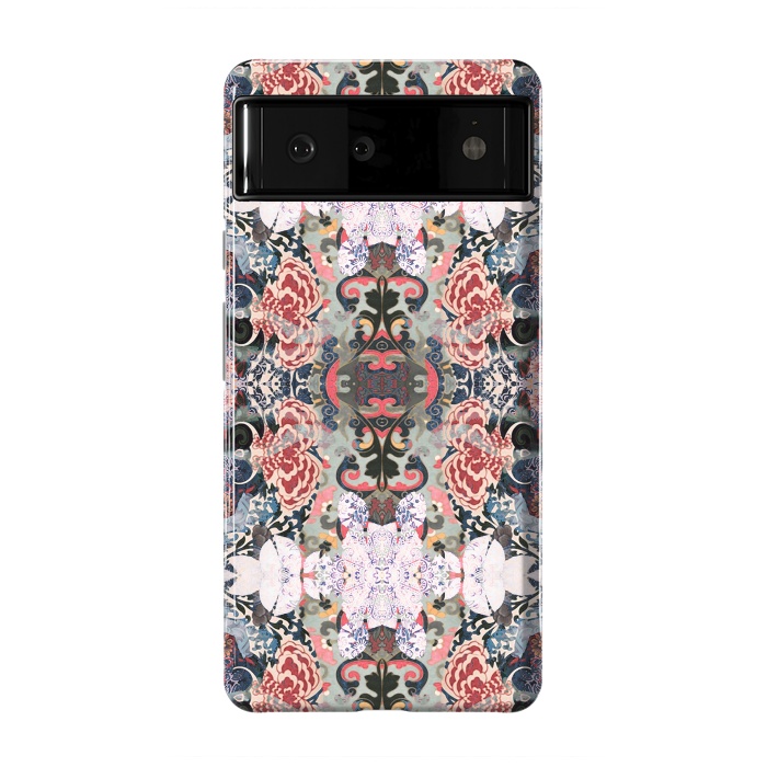 Pixel 6 StrongFit Japanese inspired floral mandala pattern by Oana 