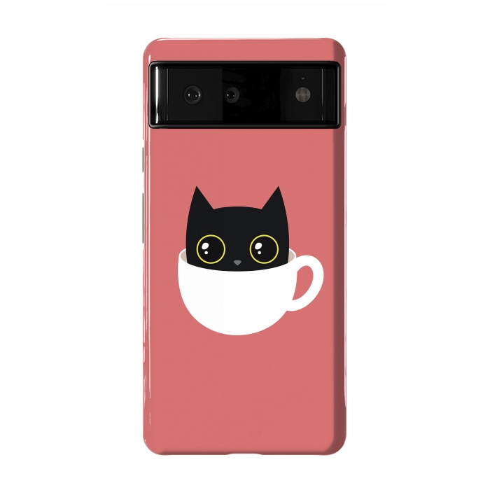 Pixel 6 StrongFit Coffee cat by Laura Nagel