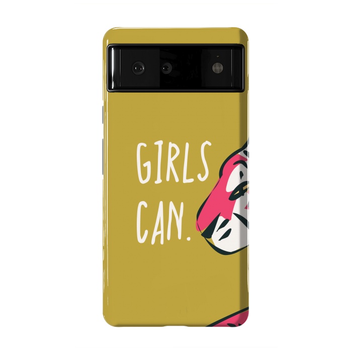 Pixel 6 StrongFit Girls can, mustard by Jelena Obradovic