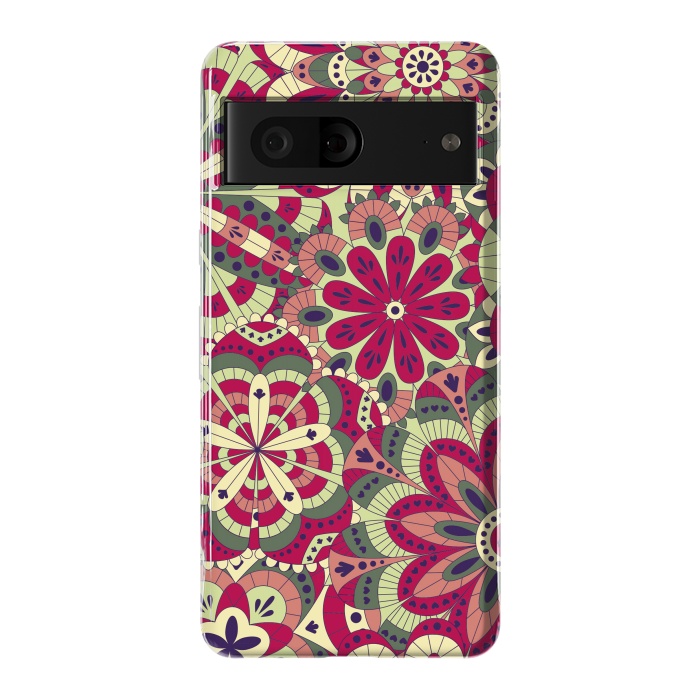 Pixel 7 StrongFit Floral Made with Many Mandalas by ArtsCase