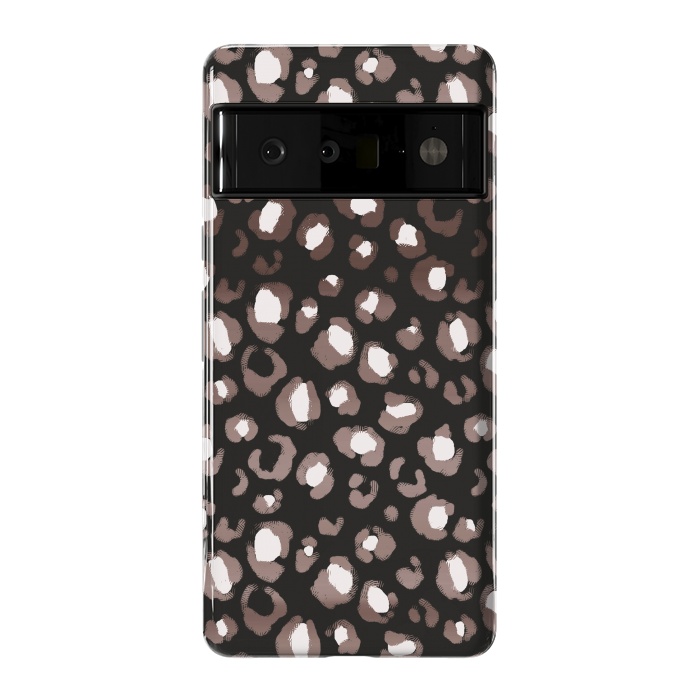 Pixel 6 Pro StrongFit Brown leopard spots pattern by Oana 