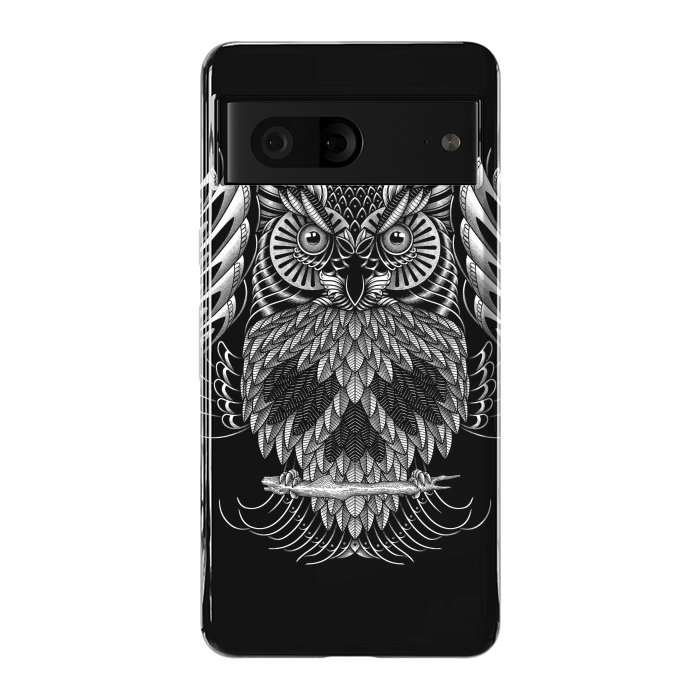 Pixel 7 StrongFit Owl Skull Ornate (Dark) by Afif Quilimo