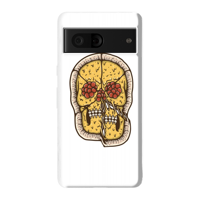 Pixel 7 StrongFit pizza Skull by Afif Quilimo