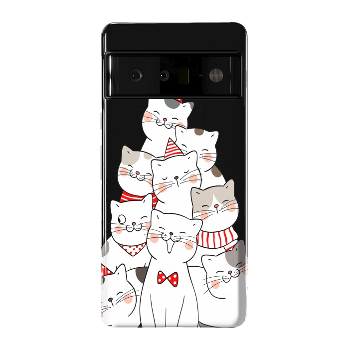Pixel 6 Pro StrongFit christmas cats by haroulita