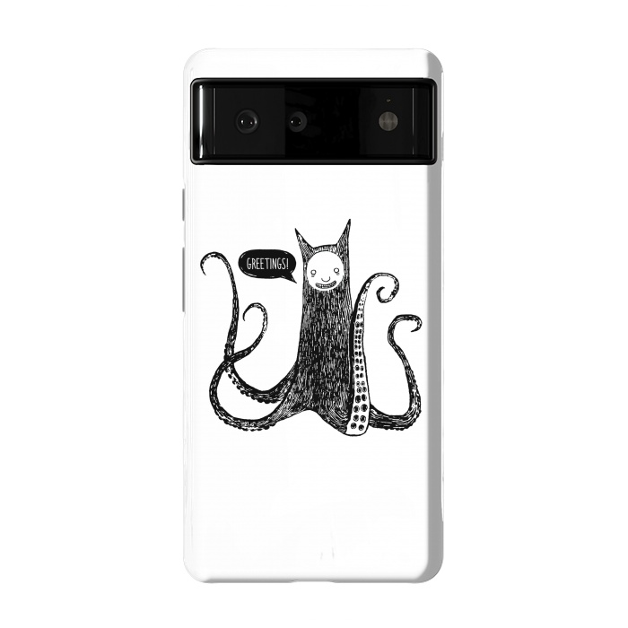 Pixel 6 StrongFit Greetings from the kraken cat by Laura Nagel